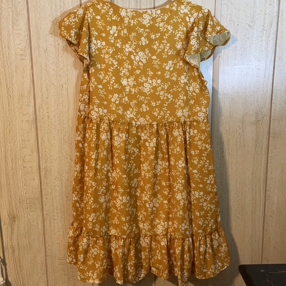 Mustard Floral Dress - Picture 7 of 8